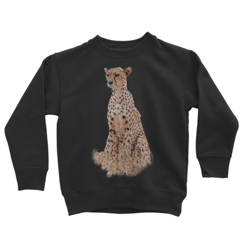 Black african cheetah sweatshirt for kids