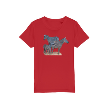 Load image into Gallery viewer, zebra t shirt for kids in red
