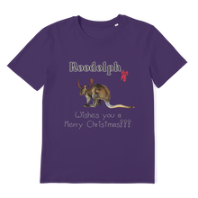 Load image into Gallery viewer, Rudolph the Christmas Kangaroo T-Shirt (Organic)
