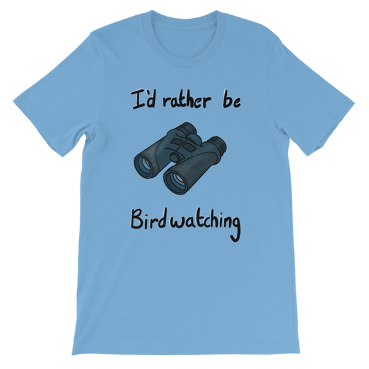 I'd rather be birdwatching blue shirt for kids