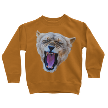 Load image into Gallery viewer, mustard yellow african lioness sweatshirt for kids
