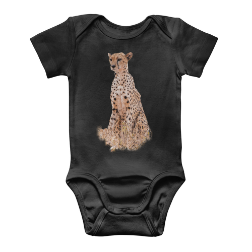 Cheetah | Animals of Africa Collection | Classic Baby Onesie Bodysuit - Sharasaur