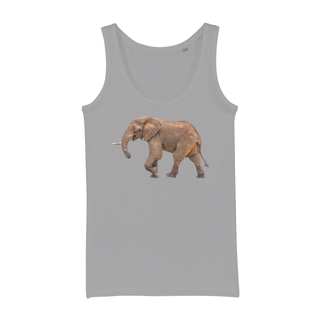 Elephant tank top in grey. 