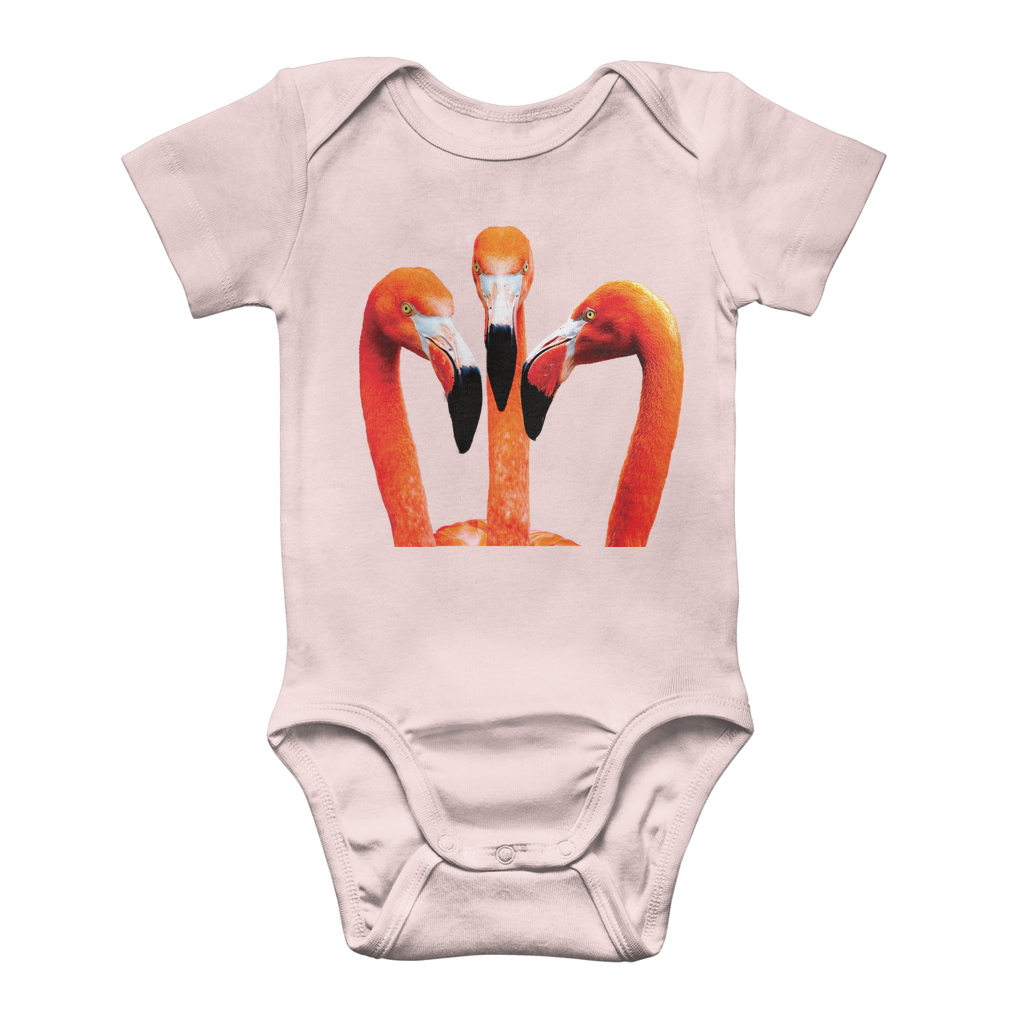 Orange Flamingo Baby Onesie Bodysuit