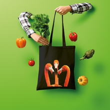 Load image into Gallery viewer, Orange Flamingo Tote Bag (Shopper style)

