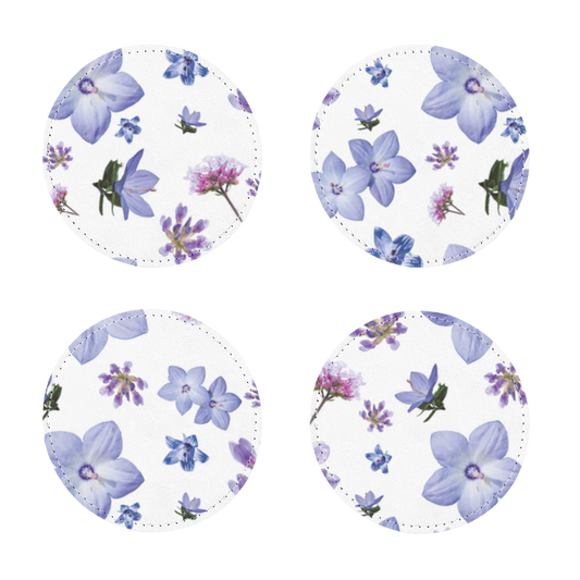 Ravello Wildflower Floral Coasters (4) (White)