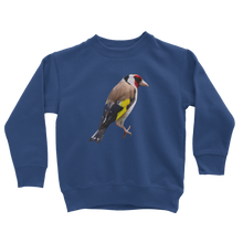 Load image into Gallery viewer, kids goldfinch sweatshirt in royal blue
