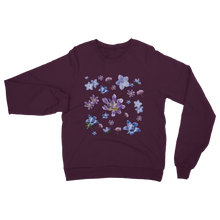 Load image into Gallery viewer, burgundy wildflower floral sweatshirt 
