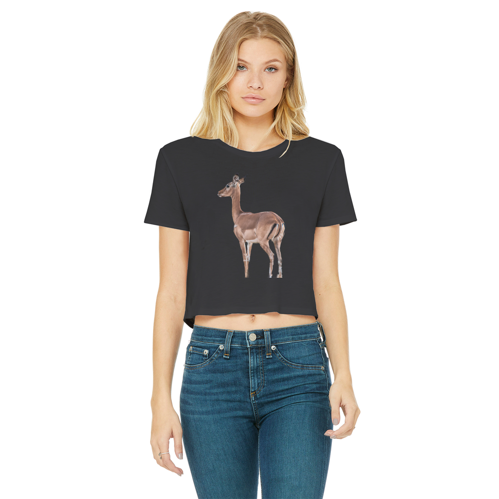 Impala T-Shirt for Women (Cropped, Raw Edge)