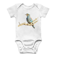 Load image into Gallery viewer, Eurasian Roller | Birds of Africa Collection | Classic Baby Onesie Bodysuit - Sharasaur
