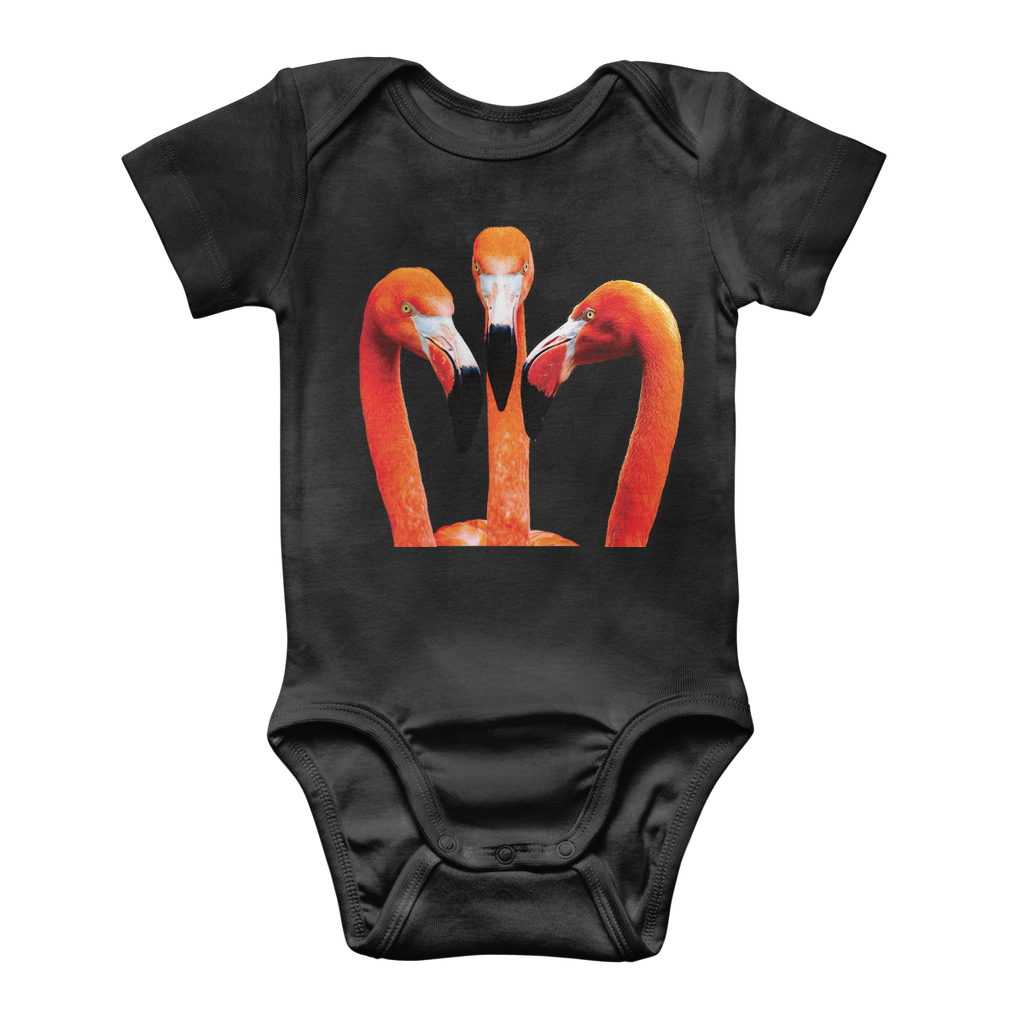 Orange Flamingo Baby Onesie Bodysuit