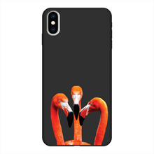 Load image into Gallery viewer, Orange Flamingo Phone Case (Soft, Black)
