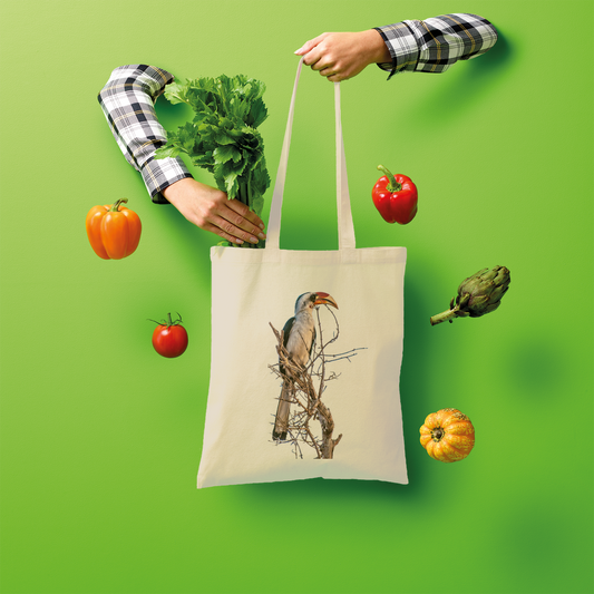 Red-Billed Hornbill Tote Bag (Shopper style)