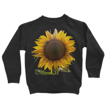 Load image into Gallery viewer, black sunflower sweatshirt for kids
