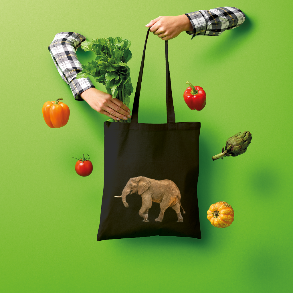 Elephant Tote Bag (Shopper style)