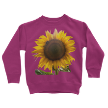 Load image into Gallery viewer, hot pink sunflower sweatshirt for kids
