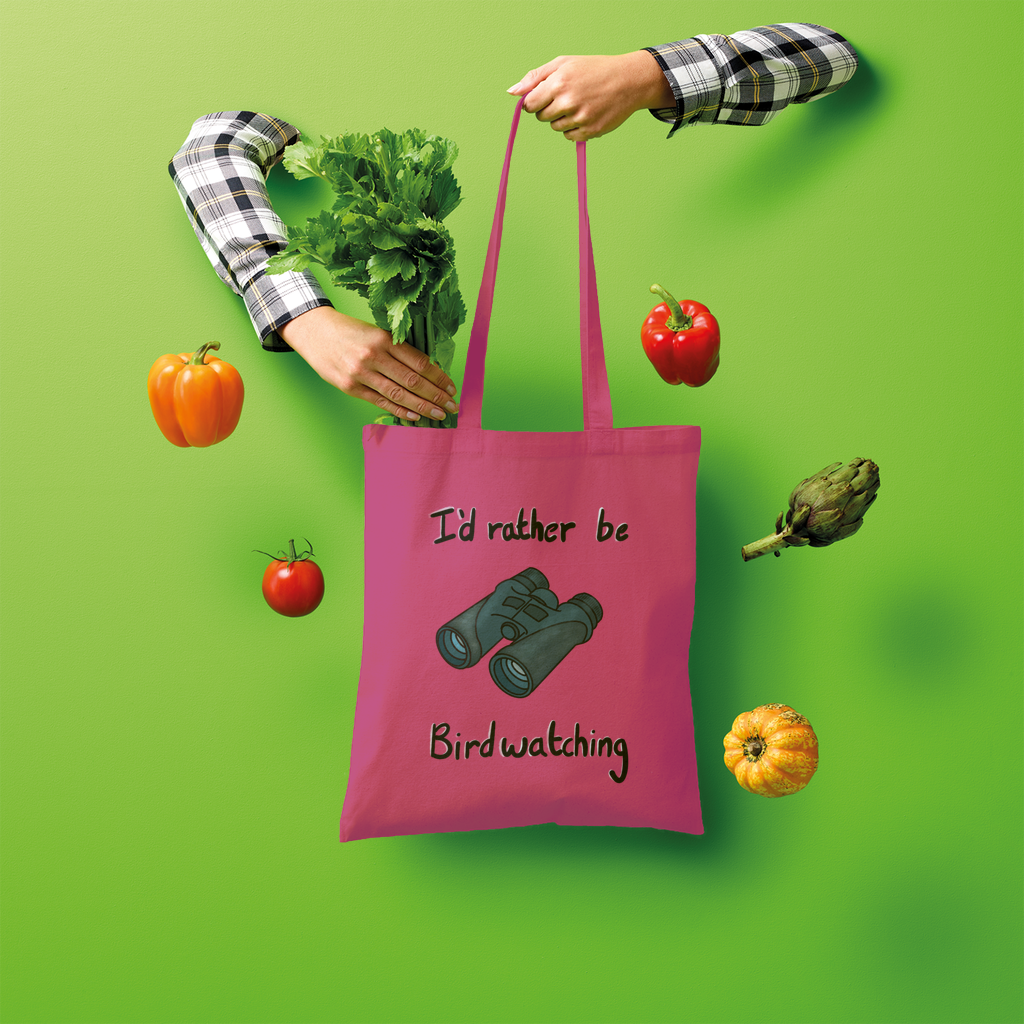 I'd rather be birdwatching Tote Bag (Shopper style)