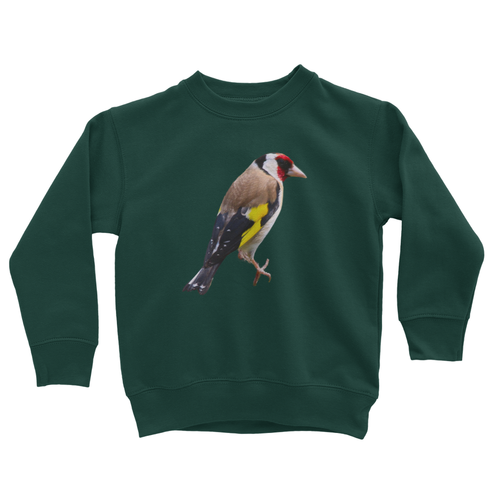 kids goldfinch sweatshirt in forest green