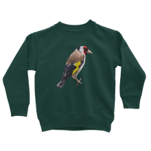 Load image into Gallery viewer, kids goldfinch sweatshirt in forest green
