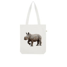 Load image into Gallery viewer, Baby Rhino | Animals of Africa | Organic Tote Bag - Sharasaur
