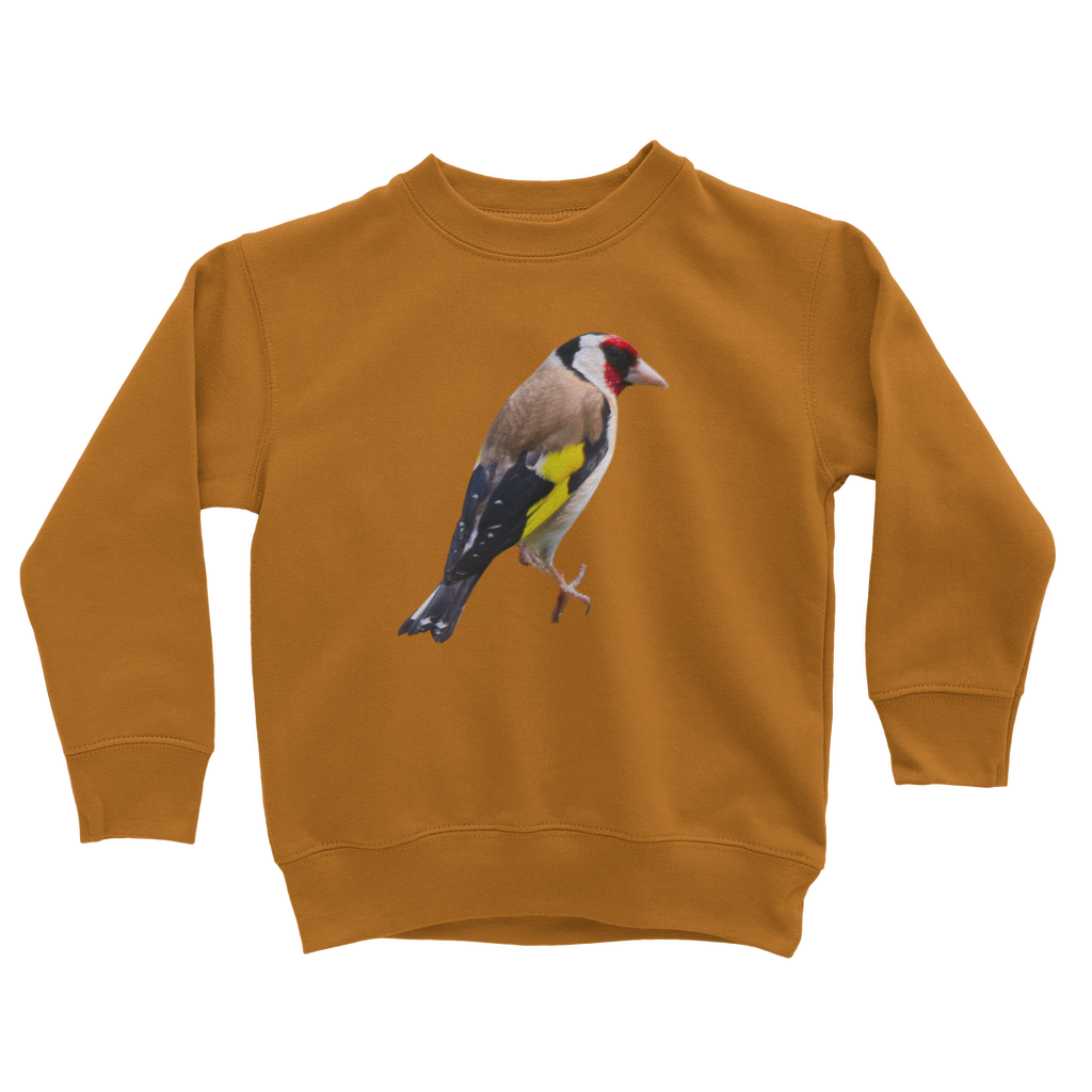 kids goldfinch sweatshirt in mustard orange