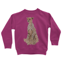 Load image into Gallery viewer, Fuchsia pinkafrican cheetah sweatshirt for kids
