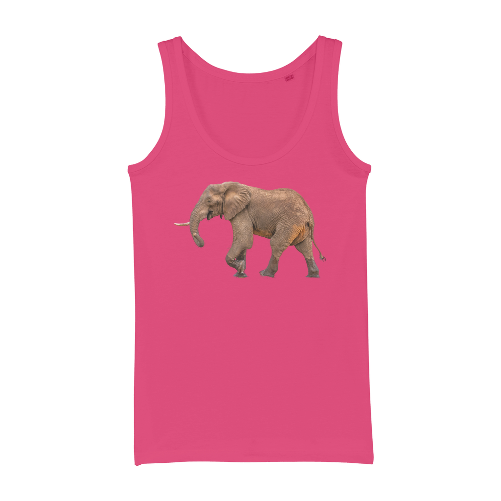 Tank top in pink with an elephant print