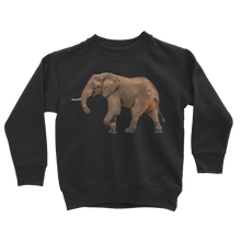 Load image into Gallery viewer, Black african elephant sweatshirt for kids
