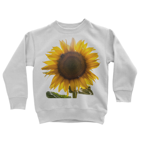 white sunflower sweatshirt for kids