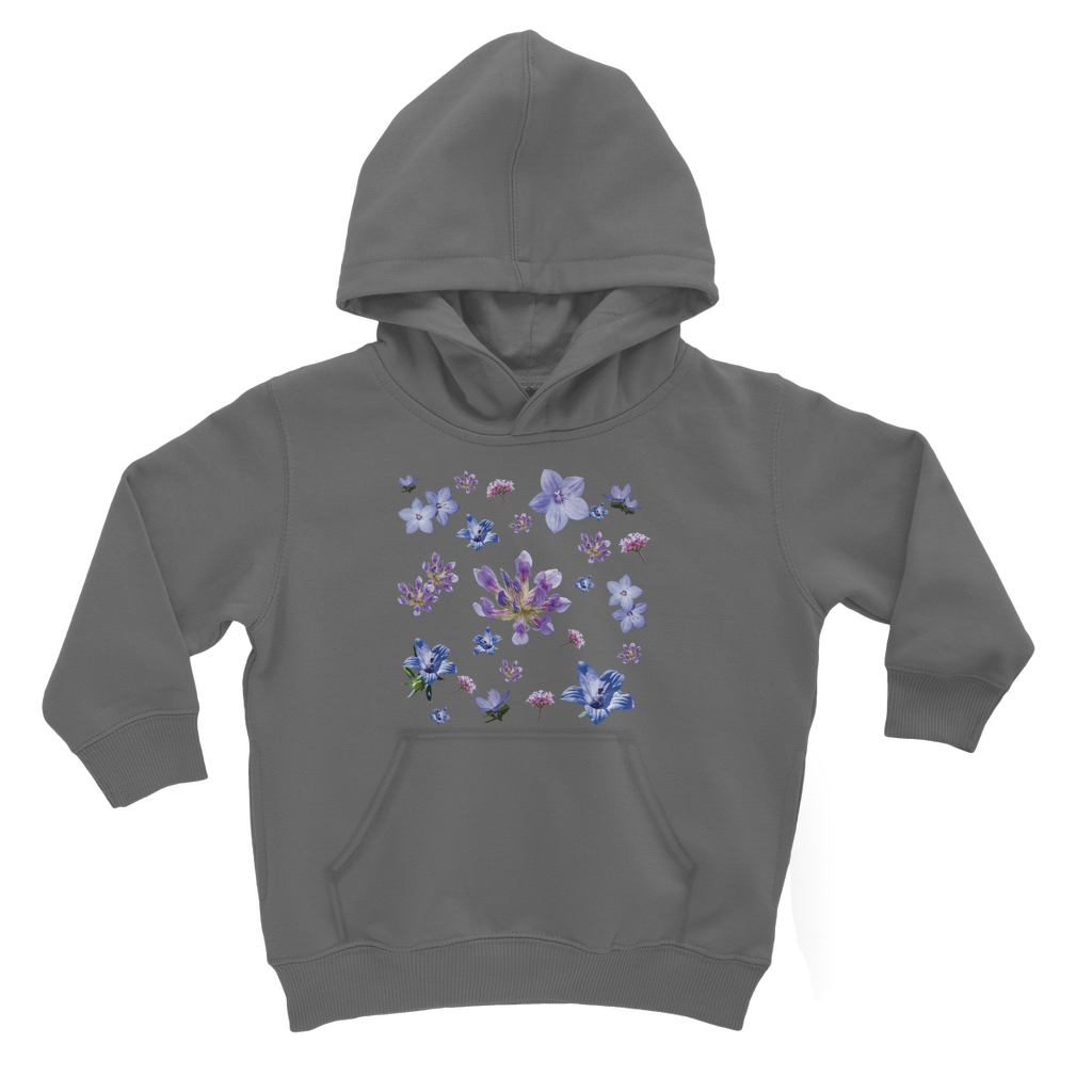 dark grey floral hoodie for kids