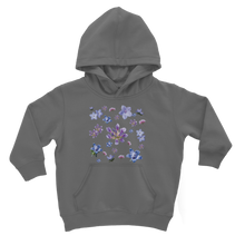Load image into Gallery viewer, dark grey floral hoodie for kids
