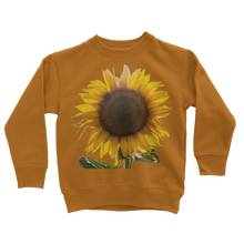 Load image into Gallery viewer, mustard sunflower sweatshirt for kids
