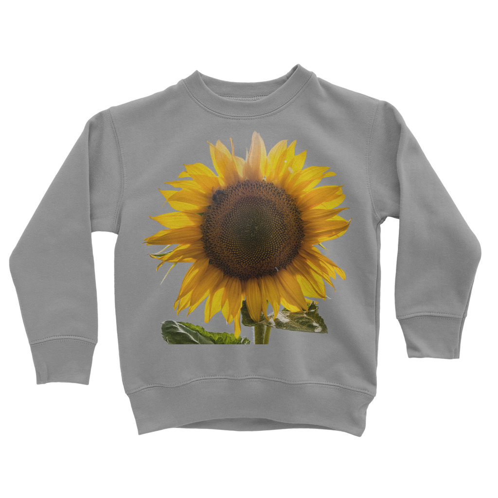 grey sunflower sweatshirt for kids