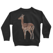 Load image into Gallery viewer, black african impala sweatshirt for kids

