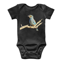 Load image into Gallery viewer, Eurasian Roller | Birds of Africa Collection | Classic Baby Onesie Bodysuit - Sharasaur

