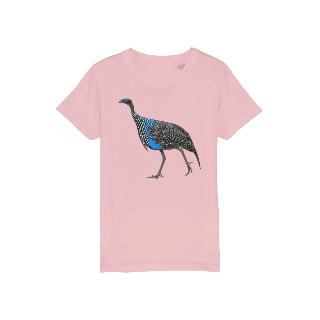 pink guinea fowl tee