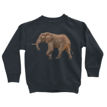 Load image into Gallery viewer, navy african elephant sweatshirt for kids
