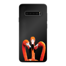 Load image into Gallery viewer, Orange Flamingo Phone Case (Soft, Black)
