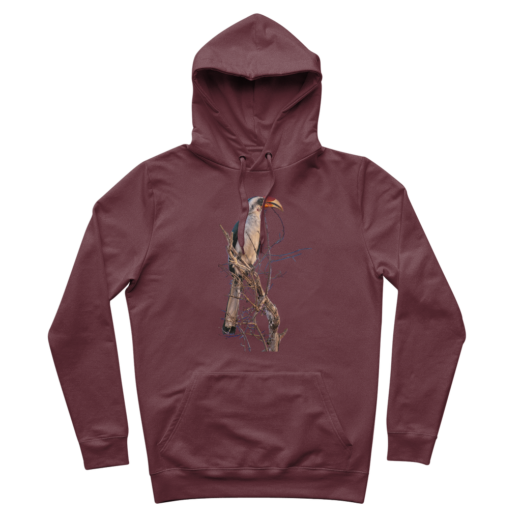 Red Billed Hornbill Hoodie