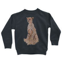 Load image into Gallery viewer, Navy african cheetah sweatshirt for kids
