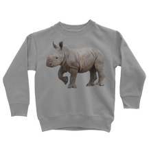 Charger l&#39;image dans la galerie, Baby Rhino | Animals of Africa | Classic Kids Sweatshirt - Sharasaur
