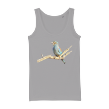 Load image into Gallery viewer, Eurasian Roller | Birds of Africa Collection | Organic Jersey Womens Tank Top - Sharasaur
