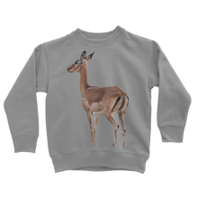 Load image into Gallery viewer, grey african impala sweatshirt for kids
