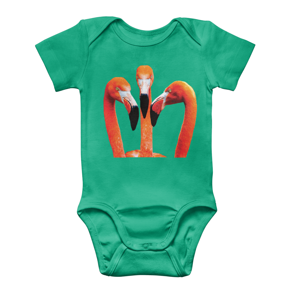 Orange Flamingo Baby Onesie Bodysuit