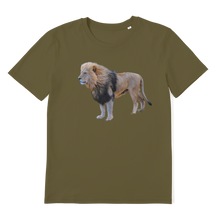 Load image into Gallery viewer, lion t shirt in olive green
