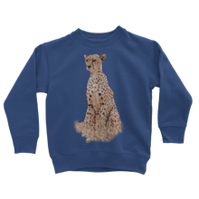 Load image into Gallery viewer, Royal blue african cheetah sweatshirt for kids
