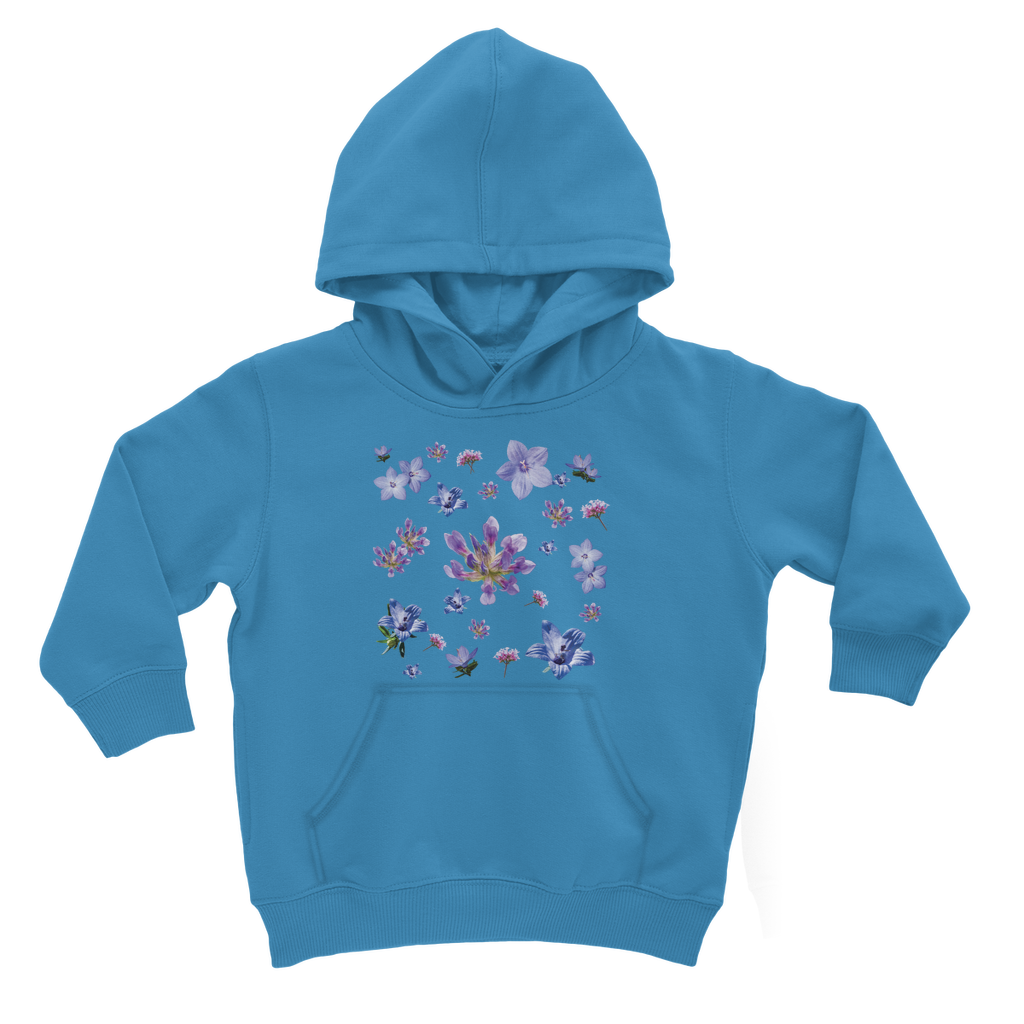 blue floral hoodie for kids