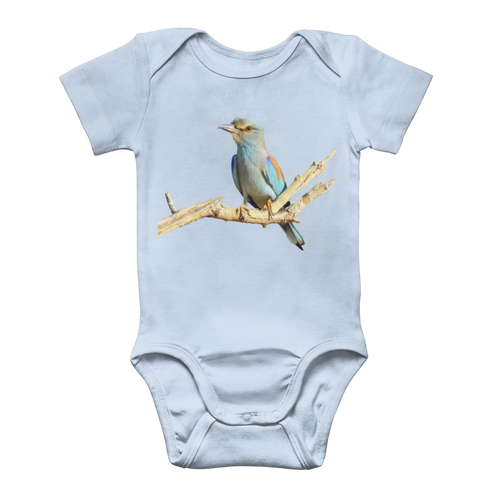 Eurasian Roller | Birds of Africa Collection | Classic Baby Onesie Bodysuit - Sharasaur