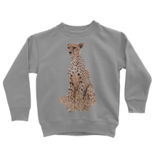 Load image into Gallery viewer, Medium grey african cheetah sweatshirt for kids
