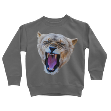 Load image into Gallery viewer, dark grey african lioness sweatshirt for kids
